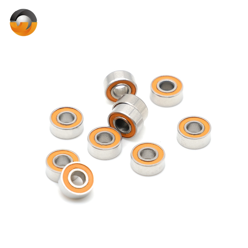 Fly Reel - 2個入り S687RS 7x14x5mm ベアリング ABEC-7 ステンレス鋼製ハイブリッドセラミックボールベアリング（グリスなし）、釣りリール用。
