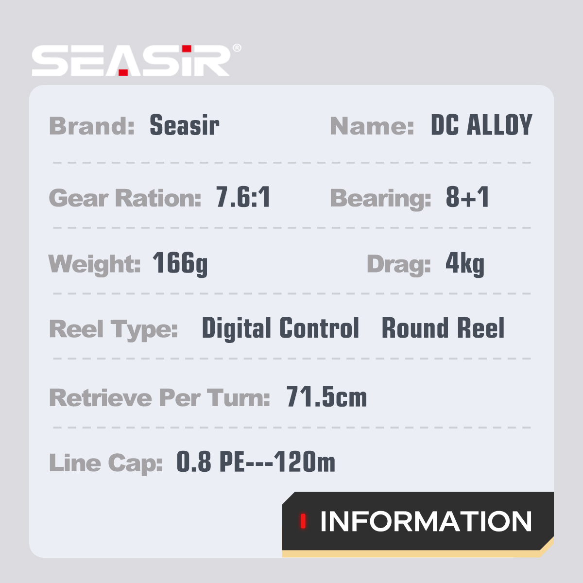 SEASIR DC合金製オールメタル製丸型リール、DCドラム - Trolling Reel のレビューと価格