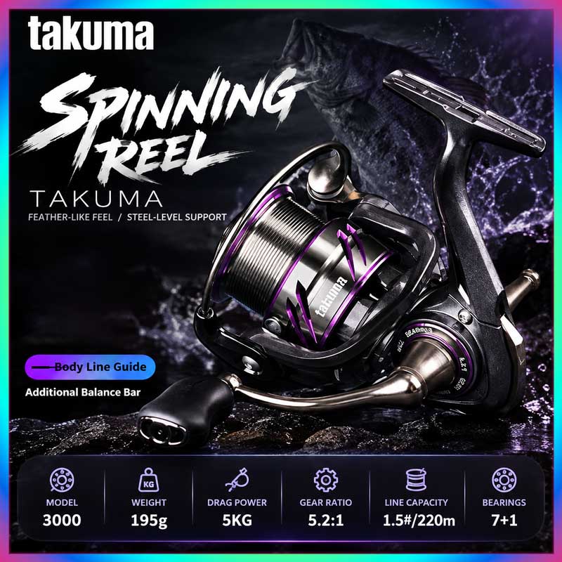 タクマ・リンシ 3000シリーズ 軽量スピニングリール 7+ - Trolling Reel のレビューと価格