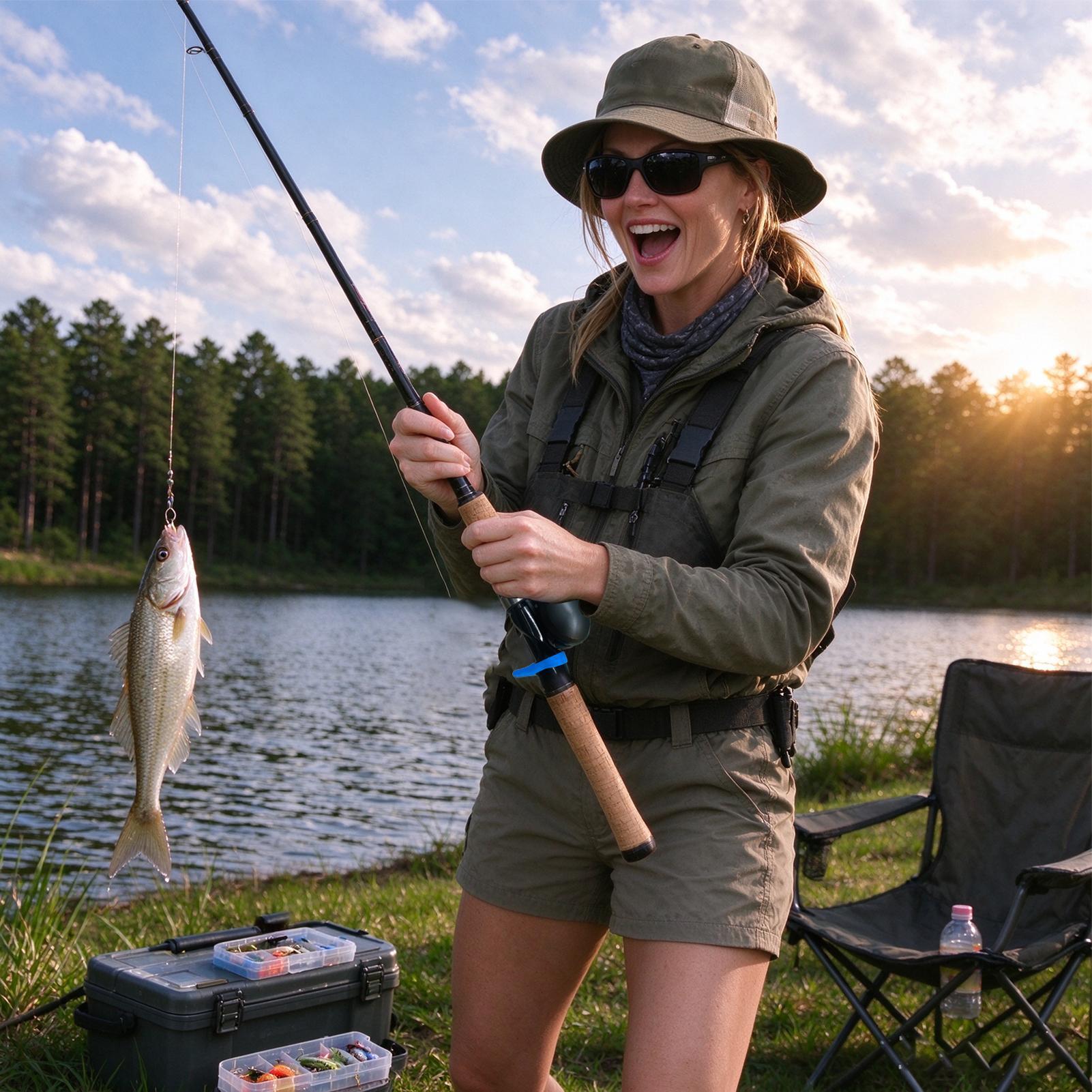 シリコン製釣り竿用トリガーガード、傷防止リールシートプロテク - Baitcasting Reel のレビューと価格